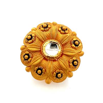 DELICATE FLOWER ANTIQUE FINGER RING  Gold