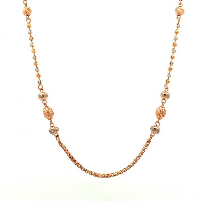 CONTEMPORARY BEADED GOLD BALL CHAIN  MALA