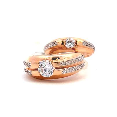 ATTRACTIVE SOLITAIRE ROSE GOLD COUPLE RINGS  Couple Rings