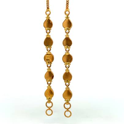 DELICATE PEAR SHAPE ANTIQUE GOLD EAR CHAIN  Kanser