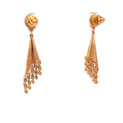  ELEGANT 18KT ROS GOLD EARRINGS Earrings