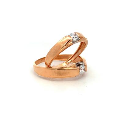 EXOTIC SINGLE STONE SOLITAIRE COUPLE RINGS  Gold