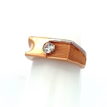 SLEEK STYLE SINGLE SOLITAIRE GENTS RING  Rings
