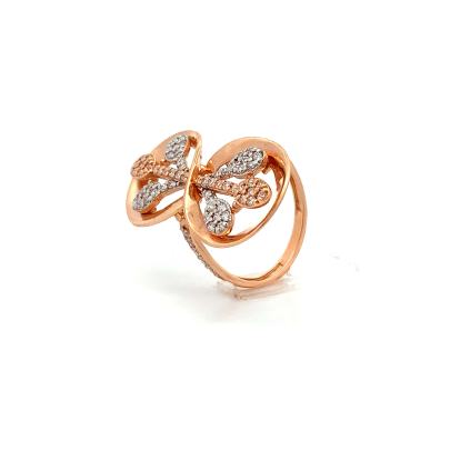 DELIGHTFUL LEAFY DESIGNED DIAMOND LADIES RING  Rings