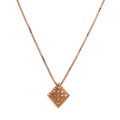 SPLENDID DIAMOND SHAPED DIAMOND PENDANT AND CHAIN  Pendants