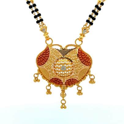 DAINTY ORNATE KALKATTI BEADED GOLD MANGALSUTRA Gold